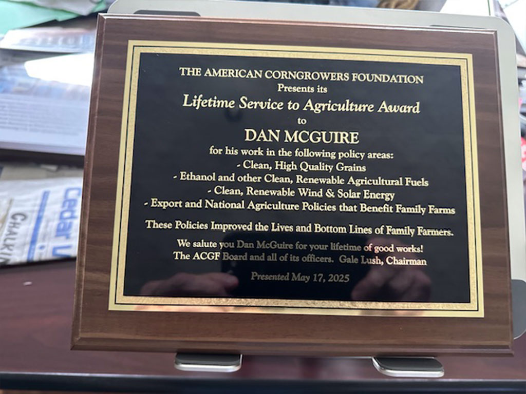 Lifetime Service to Agriculture Award.